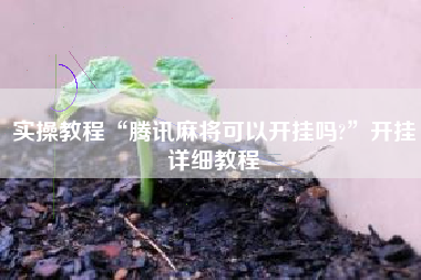 实操教程“腾讯麻将可以开挂吗?”开挂详细教程