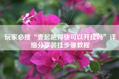 玩家必搜“壹起跑得快可以开挂吗”详细分享装挂步骤教程