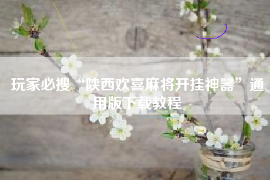 玩家必搜“陕西欢喜麻将开挂神器”通用版下载教程