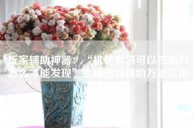 玩家辅助神器：“机器麻将可以控制吗怎么才能发现”揭秘透视辅助万能挂用法