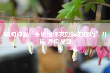 辅助神器“系统给你发好牌的技巧	”开挂(透视)辅助