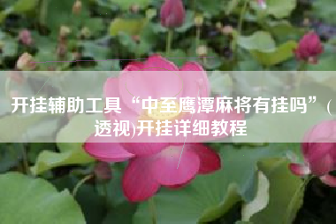 开挂辅助工具“中至鹰潭麻将有挂吗	”(透视)开挂详细教程