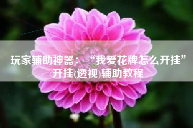 玩家辅助神器：“我爱花牌怎么开挂	”开挂(透视)辅助教程
