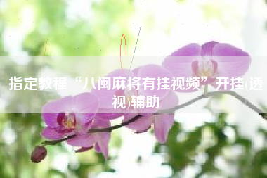 指定教程“八闽麻将有挂视频”开挂(透视)辅助