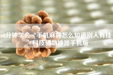 3分钟学会“手机麻将怎么知道别人有挂	”科技辅助神器手机版