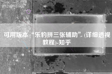 可用版本“乐豹拼三张辅助”(详细透视教程)-知乎
