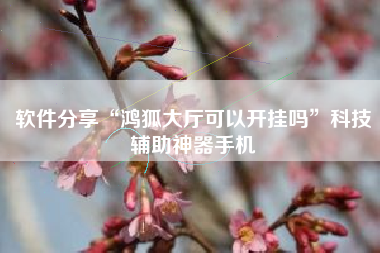 软件分享“鸿狐大厅可以开挂吗	”科技辅助神器手机