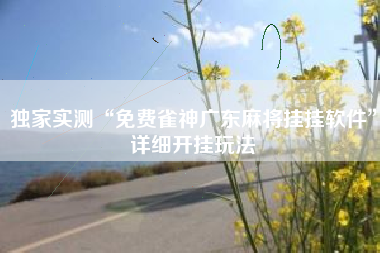 独家实测“免费雀神广东麻将挂挂软件”详细开挂玩法