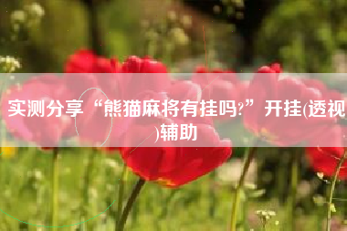 实测分享“熊猫麻将有挂吗?	”开挂(透视)辅助