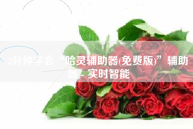 3分钟学会“哈灵辅助器(免费版)”辅助器 - 实时智能
