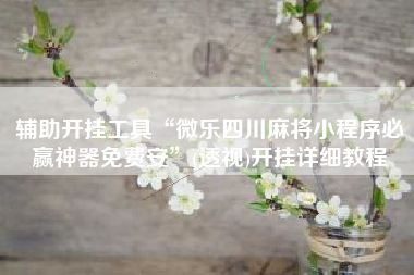 辅助开挂工具“微乐四川麻将小程序必赢神器免费安”(透视)开挂详细教程