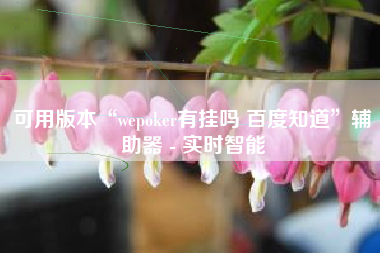 可用版本“wepoker有挂吗 百度知道”辅助器 - 实时智能