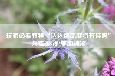 玩家必看教程“达达盘锦麻将有挂吗”开挂(透视)辅助神器