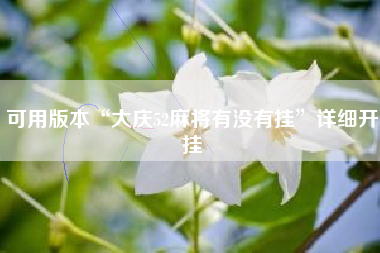 可用版本“大庆52麻将有没有挂	”详细开挂