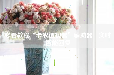 必看教程“卡农透视器	”辅助器 - 实时智能回复
